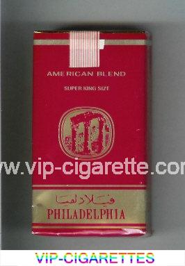 Philadelphia American Blend 100s red and gold cigarettes soft box