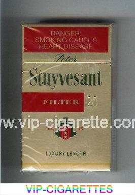 Peter Stuyvesant 1592 - 1672 Filter 100s gold cigarettes hard box