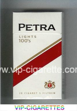 Petra Lights 100s cigarettes hard box