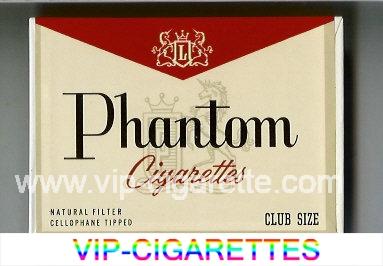 Phantom Cigarettes Club Size cigarettes wide flat hard box