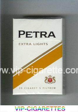 Petra Extra Lights cigarettes hard box