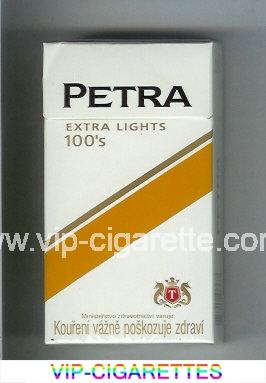 Petra Extra Lights 100s cigarettes hard box