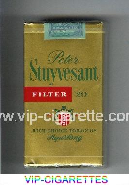 Peter Stuyvesant 1592 - 1672 Filter 100s gold cigarettes soft box