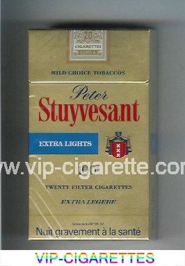 Peter Stuyvesant Extra Lights 100s gold cigarettes hard box