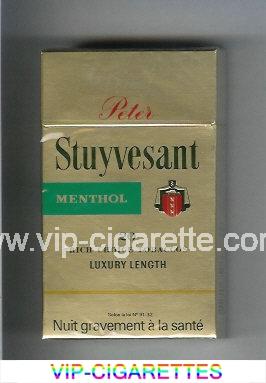 Peter Stuyvesant Menthol gold 100s cigarettes hard box