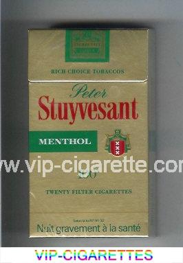 Peter Stuyvesant Menthol 100s gold cigarettes hard box