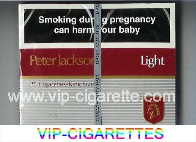 Peter Jackson Light 25 cigarettes King Size wide flat hard box