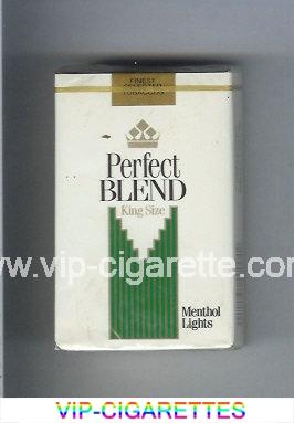 Perfect Blend King Size Menthol Lights cigarettes soft box