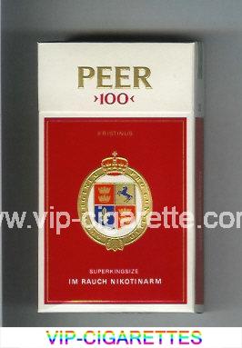 Peer Im Rauch Nikotinarm 100s red and white cigarettes hard box