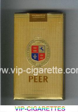 Peer Golden 100s brown cigarettes soft box