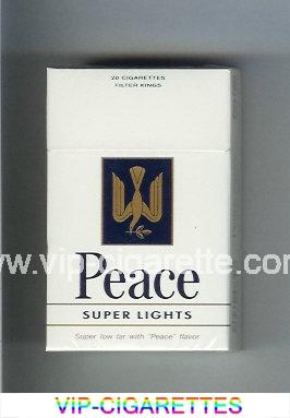Peace Super Lights white and blue cigarettes hard box