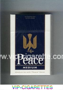 Peace Medium blue and white cigarettes hard box