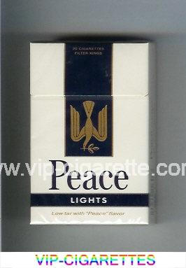 Peace Lights white and blue cigarettes hard box