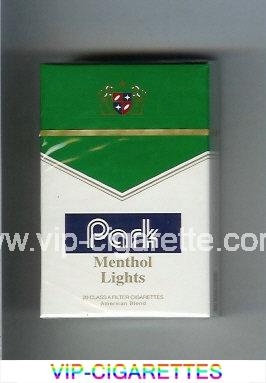 Park Menthol Lights cigarettes hard box