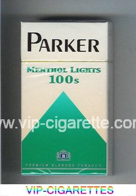 Parker Menthol Lights 100s cigarettes hard box