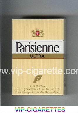 Parisienne Ultra yellow cigarettes hard box