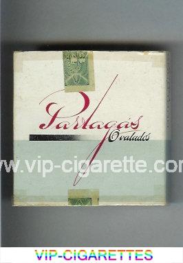 Partagas Ovalados white and grey cigarettes wide flat hard box