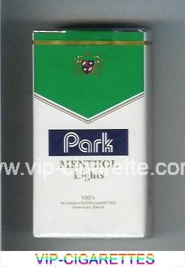 Park Menthol Lights 100s cigarettes soft box