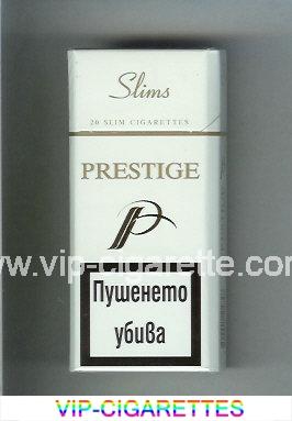 P Prestige Slims 100s white and white cigarettes hard box