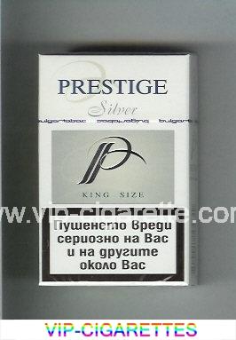 P Prestige Silver cigarettes hard box