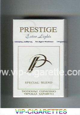 P Prestige Extra Lights Special Blend cigarettes hard box