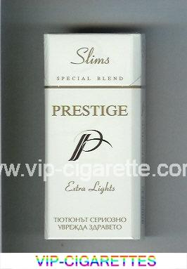 P Prestige Extra Lights 100s Slims Special Blend cigarettes hard box