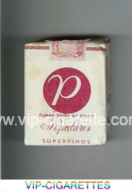 P Populares Superfinos white and red cigarettes soft box