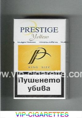 P Prestige Yellow cigarettes hard box