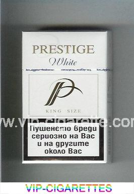 P Prestige White cigarettes hard box