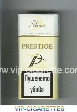 P Prestige Slims 100s yellow and white cigarettes hard box