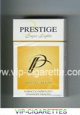 P Prestige Super Lights Special Blend cigarettes hard box