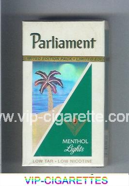 Parliament Menthol Lights hologram with a palm 100s cigarettes hard box