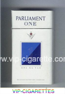 Parliament One 1 One Mg Tar 100s cigarettes hard box