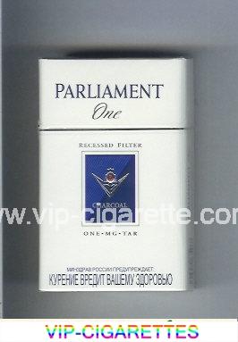 Parliament One Recessed Filter Charcoal One Mg Tar cigarettes hard box
