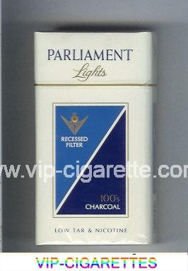 Parliament Lights Charcoal 100s cigarettes hard box