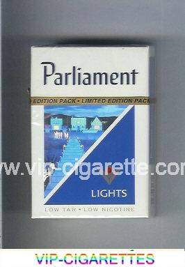 Parliament Lights hologram with stairs cigarettes hard box