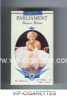Parliament Super Slims 100s soft box design with Marlin Monro cigarettes