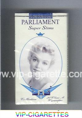 Parliament Super Slims design with Marlin Monro 100s cigarettes soft box