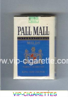 Pall Mall International Milds Famous Cigarettes soft box