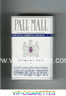 Pall Mall Famous American Cigarettes Ultimate Lights 1 cigarettes hard box