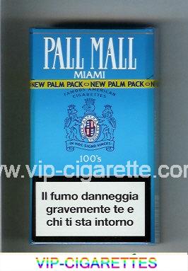 Pall Mall Famous American Cigarettes Miami 100s cigarettes hard box
