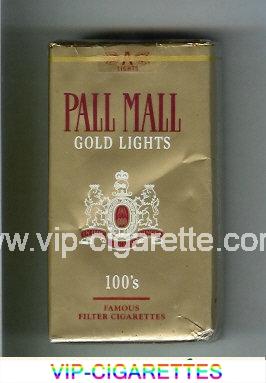 Pall Mall Gold Lights 100s cigarettes soft box