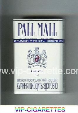 Pall Mall Famous American Cigarettes Lights 8 cigarettes hard box