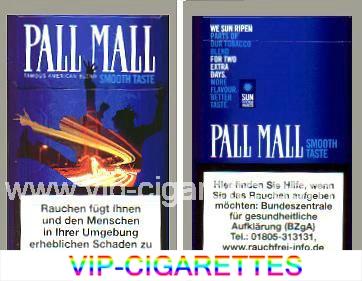 Pall Mall Smooth Taste amous American Blend Lights cigarettes hard box