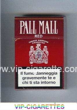 Pall Mall Famous American Cigarettes Red cigarettes hard box