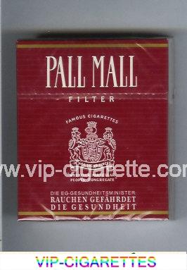 Pall Mall Famous Cigarettes Filter 25s cigarettes hard box