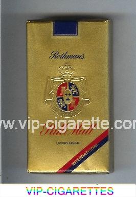 Pall Mall Rothmans International Luxury Length 100s cigarettes soft box