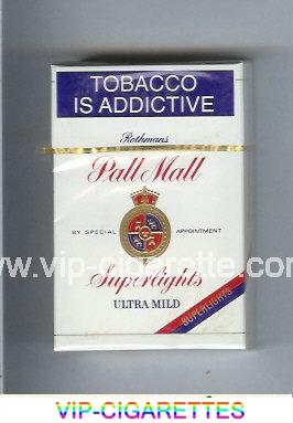 Pall Mall Rothmans Superlights Ultra Mild cigarettes hard box