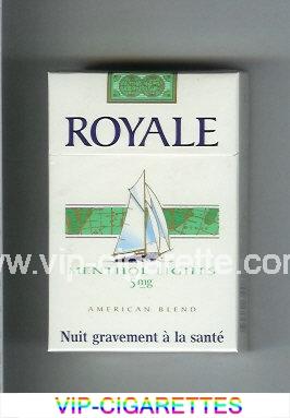 Royale Menthol Lights 5 mg American Blend cigarettes hard box