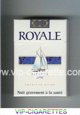 Royale Lights 8 mg American Blend cigarettes hard box